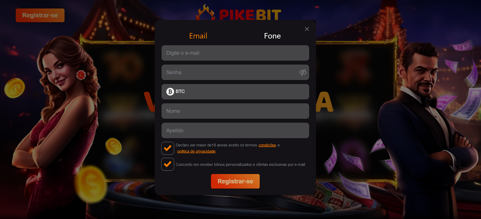 Abra uma conta em um cassino online confiável